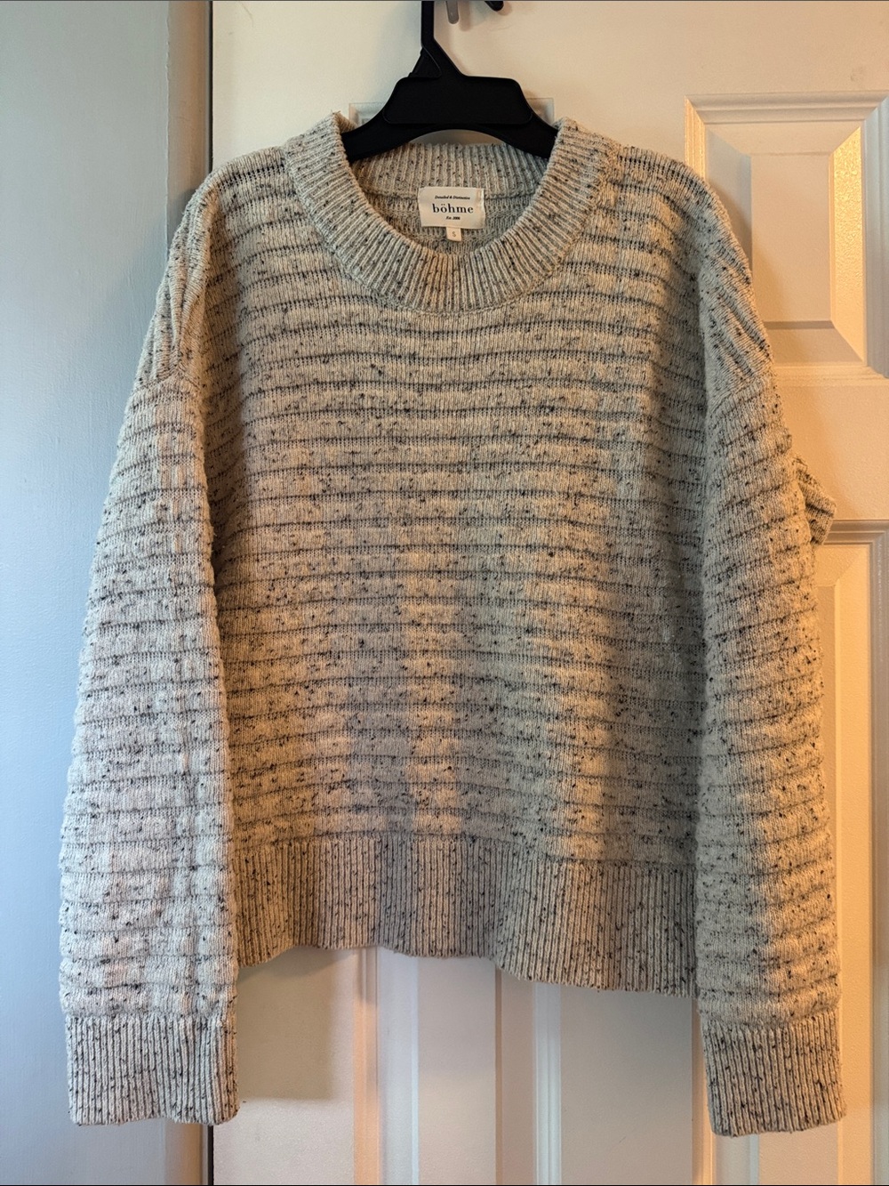 bohme Cream Speckled Crewneck Sweater